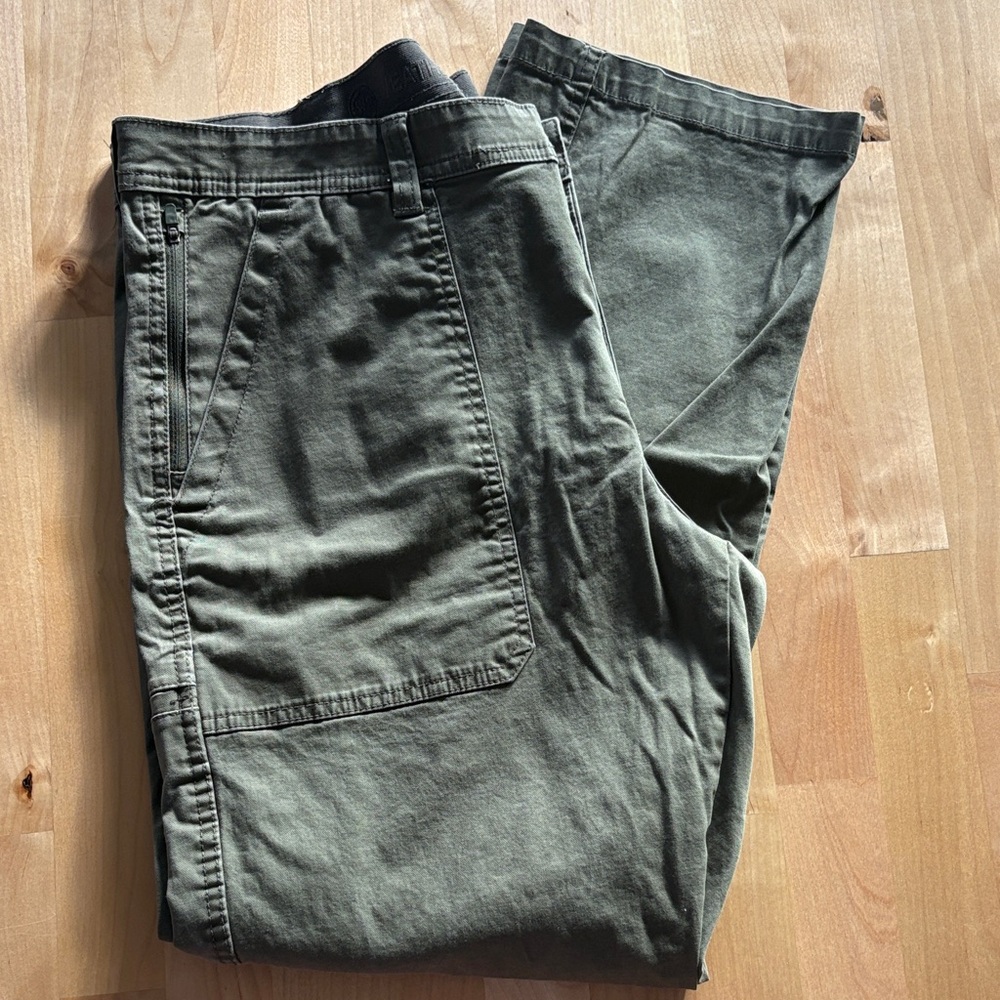 Weatherproof Men's Olive Green Utility Pants- 38 x 32